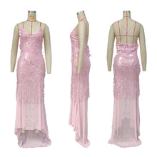Load image into Gallery viewer, Sexy Deep V-neck Sequin Sling Mermaid Dress