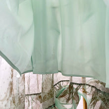 Load image into Gallery viewer, Pure Silk Mint Green Pearl  Skirt Set