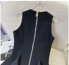 Load image into Gallery viewer, French Socialite Sweet Sleeveless Black Dress