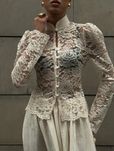 Load image into Gallery viewer, Elegant Lace See Through Shirt