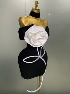 Black Mini Bodycon Bandage Dress