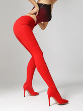 Load image into Gallery viewer, Leopard Butterfly Printed Silk Socks Boots