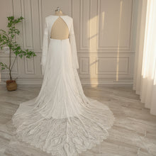 Load image into Gallery viewer, Long Split Bell Sleeves Boho Bridal Gowns