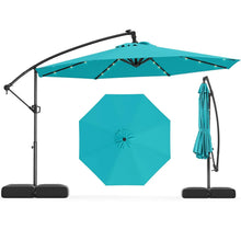 Load image into Gallery viewer, 10ft Solar Patio Umbrella with Base Included