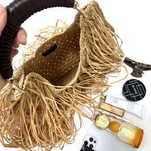 Load image into Gallery viewer, Bohemian Fringe Straw Tote