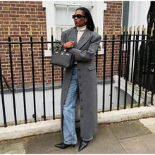 Load image into Gallery viewer, Fashion Waist Cinching Woolen Long Coat