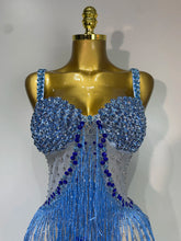 Load image into Gallery viewer, Sparkly Rhinestones Fringes Maxi Long Dress