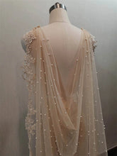 Load image into Gallery viewer, 2 Meters Long Lace Bridal Cape