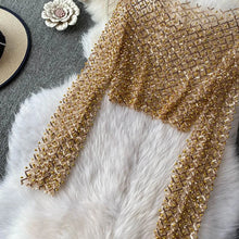 Load image into Gallery viewer, Pearl Beading Crop Top