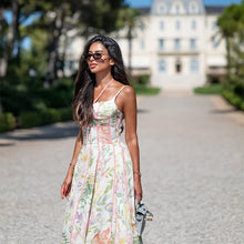 Load image into Gallery viewer, New Boho Floral Print Halter Neck Maxi Dress