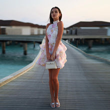 Load image into Gallery viewer, Flower Print Fluffy A-line Dress