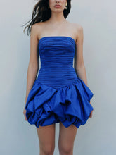 Load image into Gallery viewer, Solid Spliced Ruffles Slimming Dress