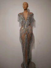 Load image into Gallery viewer, Tassels Stretch Long Dress