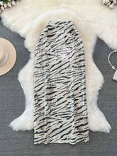 Load image into Gallery viewer, Leopard Print PU Leather Skirt