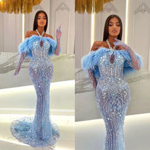 Load image into Gallery viewer, Mermaid Halter Prom Dress