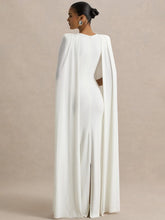 Load image into Gallery viewer, Cape Sleeve Sexy Maxi Dress