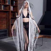 Load image into Gallery viewer, Retro Crochet Hollow Out Knitted Long Tassel Cover Up