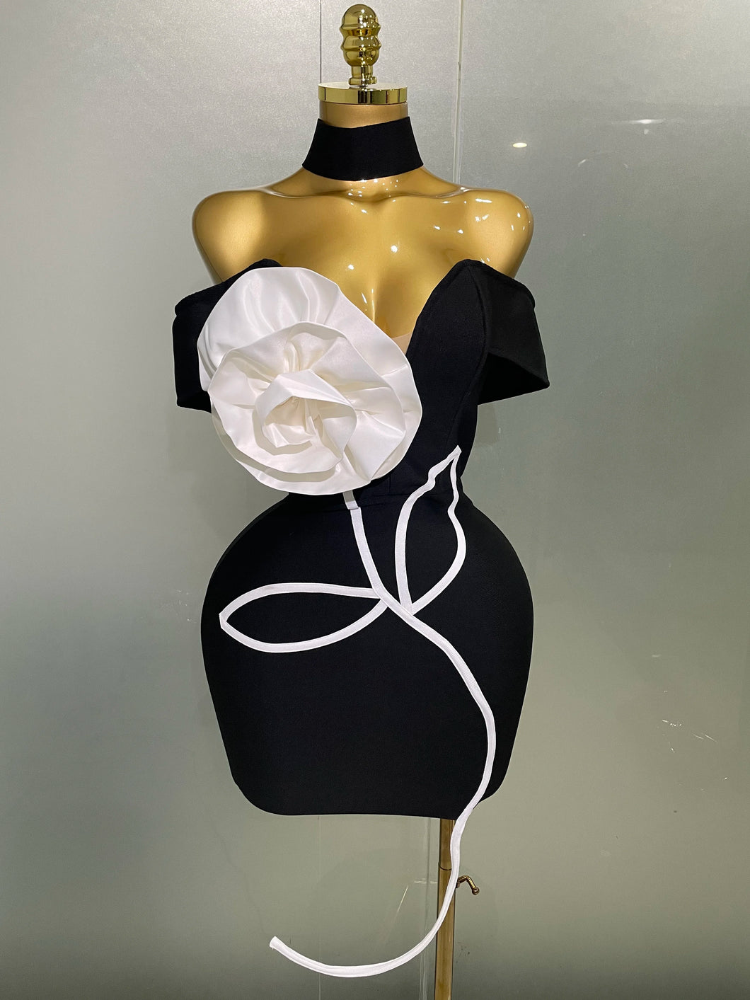 Black Mini Bodycon Bandage Dress