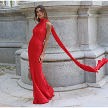 Load image into Gallery viewer, Elegant Ribbon Halter Dress Wom