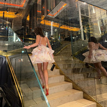 Load image into Gallery viewer, Flower Print Fluffy A-line Dress