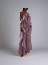 Load image into Gallery viewer, Solid Spliced Ruffles Elegant Dress