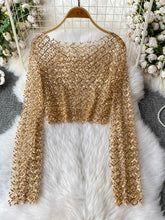 Load image into Gallery viewer, Pearl Beading Crop Top