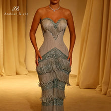 Load image into Gallery viewer, Deco Royale Crystal Fringe Gown