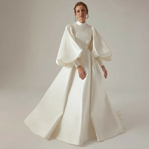 Customized High Collar A-line Dress