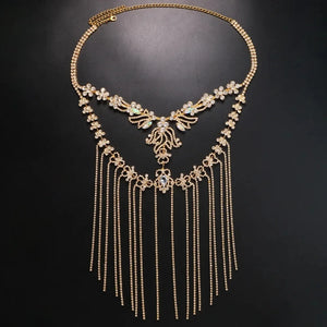 Rhinestone Tassel Mask