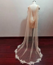 Load image into Gallery viewer, 2 Meters Long Lace Bridal Cape