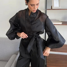 Load image into Gallery viewer, Casual Black Mesh See Through