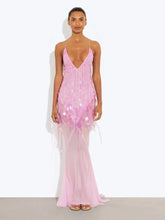 Load image into Gallery viewer, Sexy Deep V-neck Sequin Sling Mermaid Dress