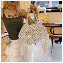 Load image into Gallery viewer, Woven Tassel  Shoulder Bag