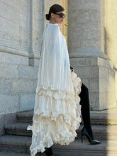 Load image into Gallery viewer, Solid White Ruffle Maxi Dress