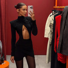 Load image into Gallery viewer, Sexy Hollow Out Pleated Mini Dress