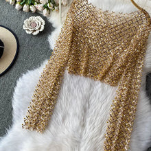 Load image into Gallery viewer, Pearl Beading Crop Top