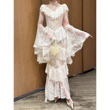 Load image into Gallery viewer, ruffled lace dress
