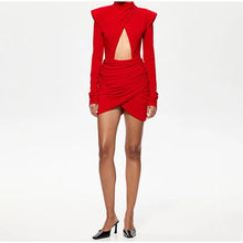 Load image into Gallery viewer, Sexy Hollow Out Pleated Mini Dress