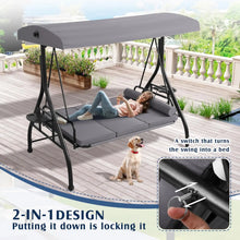 Load image into Gallery viewer, Outdoor Porch Swing with Canopy