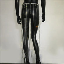 Load image into Gallery viewer, Glitter Rhinestone Long Tassel Skirt
