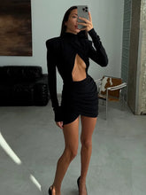 Load image into Gallery viewer, Sexy Hollow Out Pleated Mini Dress