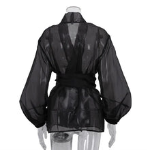 Load image into Gallery viewer, Casual Black Mesh See Through