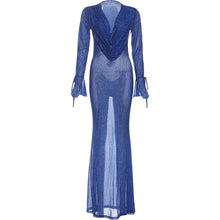 Load image into Gallery viewer, Nibber See Through Folds Maxi Dress