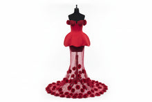 Load image into Gallery viewer, 3D Flower Decoration Formal Dress