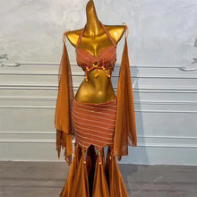 Load image into Gallery viewer, Customized Luxury Rhinestone High-end Satin Set