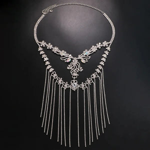 Rhinestone Tassel Mask