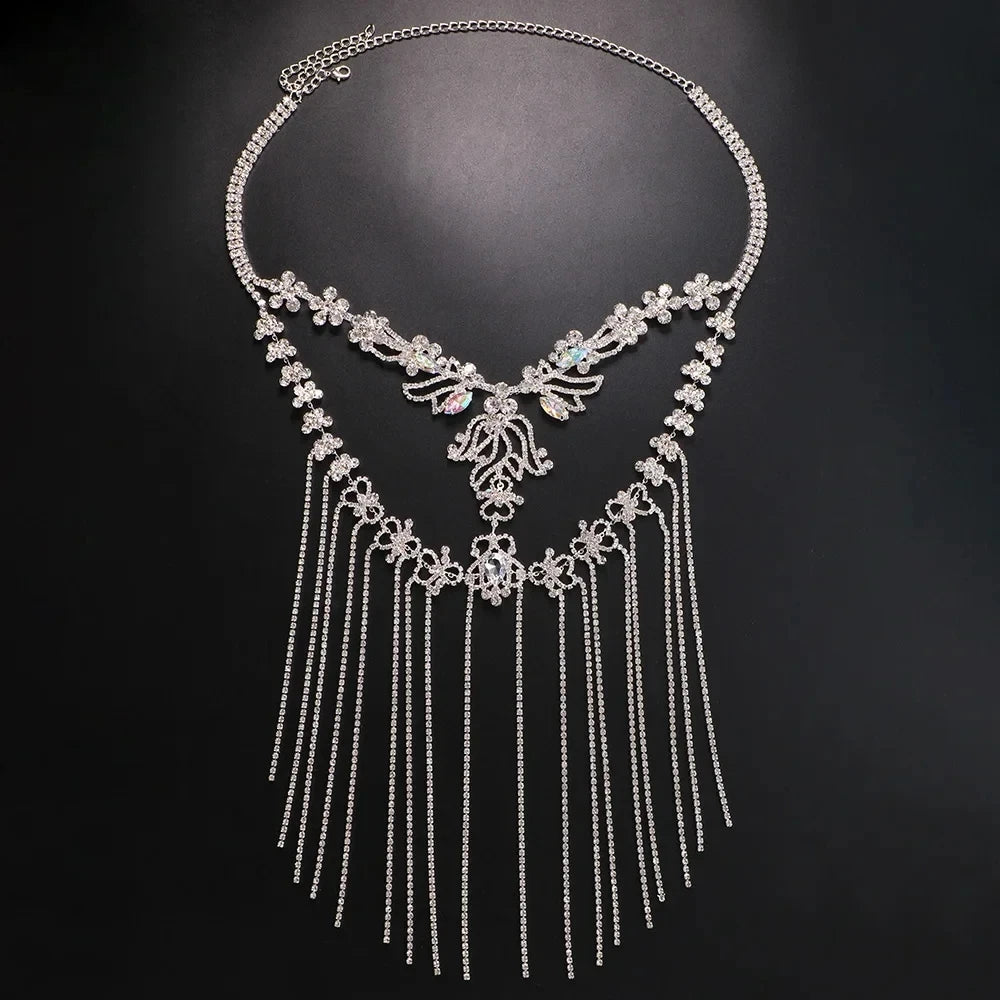 Rhinestone Tassel Mask