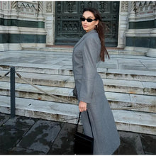 Load image into Gallery viewer, Fashion Waist Cinching Woolen Long Coat