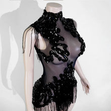 Load image into Gallery viewer, Rhinestone rhinestone Bodysuit