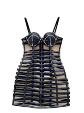Load image into Gallery viewer, Gothic Bodycon Leather Dress Vintage